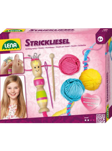 LENA Strickliesel Strickgerät Kunststoffnadel Strickhaken Wolle 3 Farben 5 Jahre