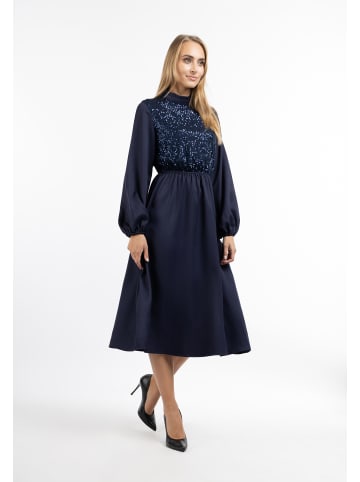 Usha Langarmkleid in Navy