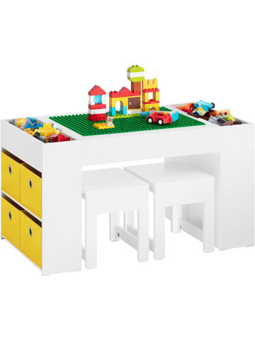 SoBuy 3-teilig Set Kindertisch in Weiß - (B)87 x (H)50 x (T)50cm