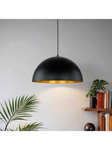 Licht-Erlebnisse Pendelleuchte Ø 50 x (T)136 cm in Schwarz Gold
