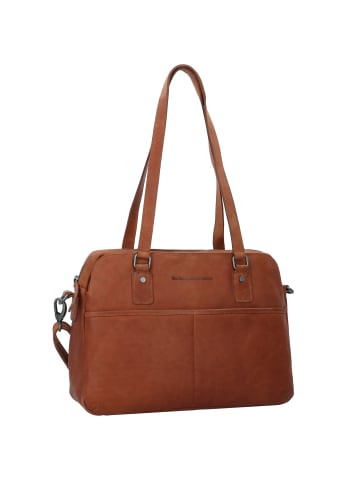 The Chesterfield Brand Wax Pull Up Schultertasche Leder 34 cm in cognac