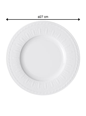 Villeroy & Boch 6er Set Speiseteller Cellini in Weiß ø 27 cm