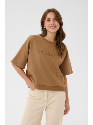 SAINT TROPEZ Sweatshirt RalphineSZ Oversize fit in Toasted Coconut
