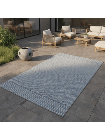 KADIMA DESIGN Teppich Outdoor Flachgewebe Retro-Design Polypropylen Balkon