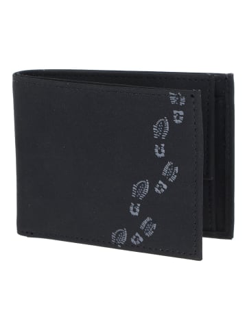 oxmox New Cryptan Geldbörse RFID Schutz 11 cm in schwarz-footsteps grey