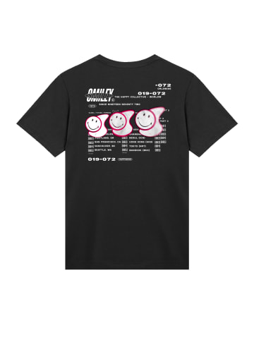 F4NT4STIC T-Shirt Smiley Originals The Happy Collective Streetwear in schwarz