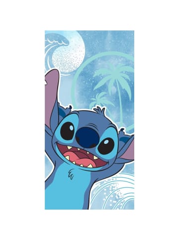 Lilo & Stitch Disney Stitch Strandtuch Baumwolle 70 × 140 cm für Urlaub und Strand in Blau