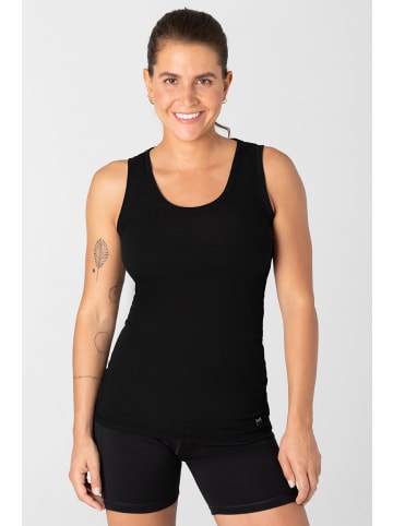 super.natural Merino Tanktop in schwarz