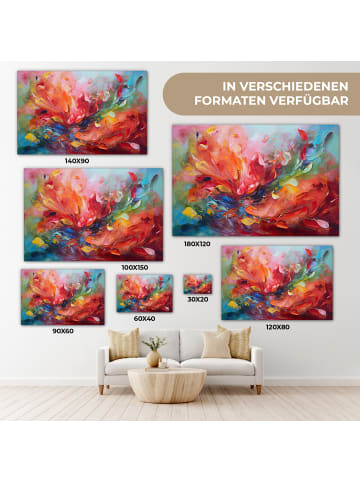 MuchoWow Leinwand Bilder Abstrakte Farbexplosion