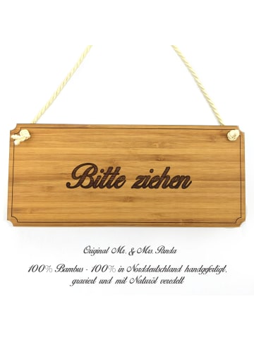 Mr. & Mrs. Panda Schild Bitte ziehen mit Spruch in Keine Angabe