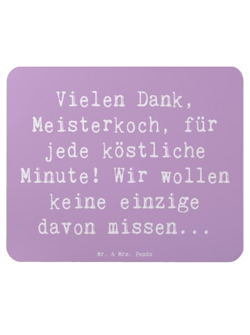 Mr. & Mrs. Panda Mauspad Spruch Danke Koch mit Spruch in Lavendeltraum