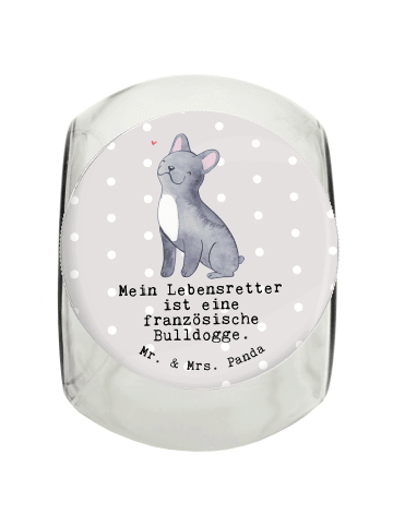 Mr. & Mrs. Panda Bonbonglas Französische Bulldogge Lebensretter ... in Grau Pastell