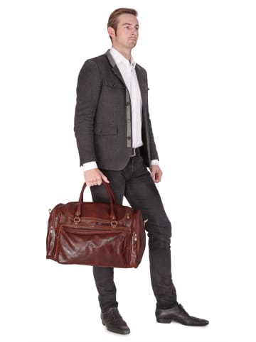 piké Reisetasche echt Leder in braun