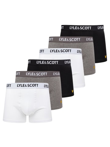 Lyle and Scott Boxershort 6er Pack in Schwarz/Grau/Weiß