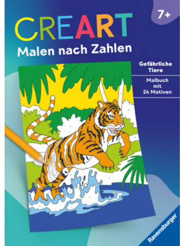 Ravensburger Verlag GmbH Buch - CreArt Malen nach Zahlen ab 7: Gefährliche Tiere