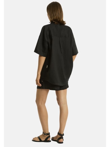 Sea Level Tidal Linen Strandshorts in schwarz