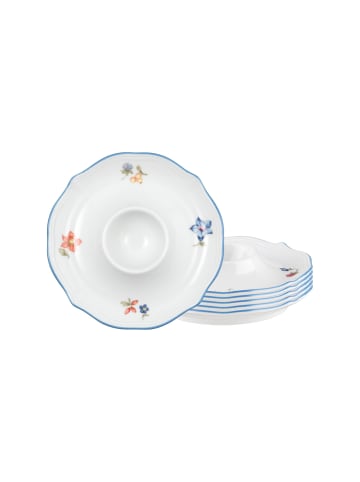 Seltmann Weiden 6er Set Eierbecher Sonate Nostalgie in ø 12,5 cm in weiß