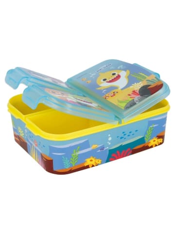 Baby Shark Baby Shark Kinder Brotdose – Lunchbox mit 3 Fächern & tollem Design in Blau