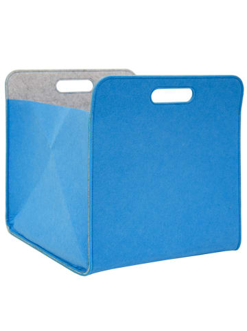 DuneDesign Filz Aufbewahrungsbox 33x33x38cm in Blau