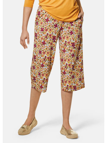 GOLDNER Attraktive Druckhose Louisa mit weichem Fall in bunt / geblümt