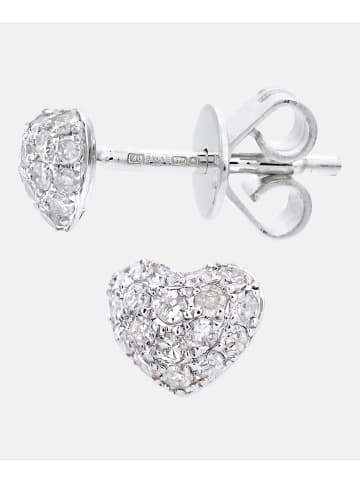 Diamant L'éternel Ohrstecker aus 375 Weißgold mit Diamant Herz-Design