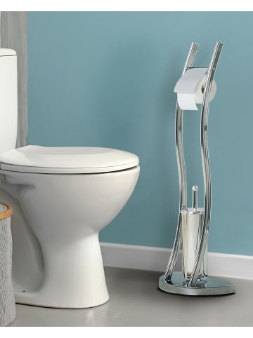 Beliani 2-tlg Toilettenbürste SOACHA in Silber