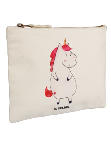 Mr. & Mrs. Panda Schminktasche Einhorn Wut ohne Spruch in Weiß