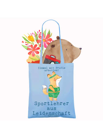 Mr. & Mrs. Panda Shopper Sportlehrer Leidenschaft mit Spruch in Sky Blue
