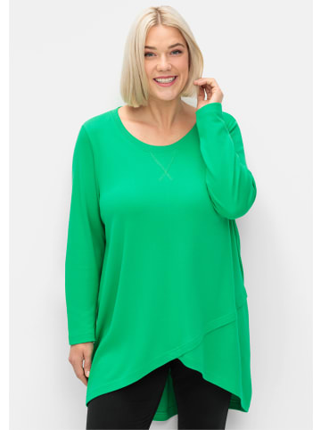 sheego Langarmshirt in grasgrün