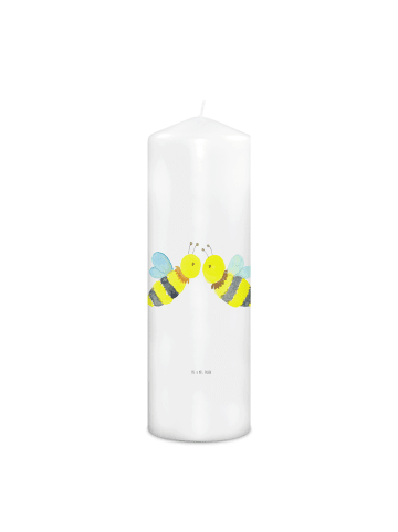 Mr. & Mrs. Panda Kerze Biene Liebe ohne Spruch in Weiß