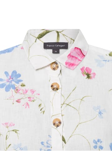 Franco Callegari Leinenbluse in weiß mehrfarbig