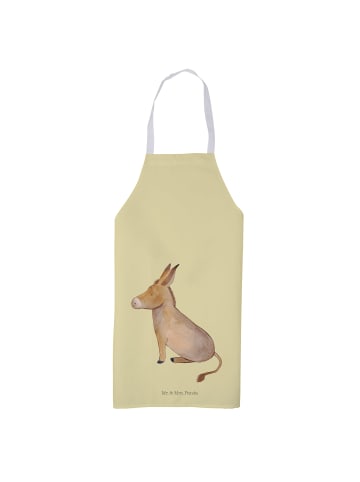 Mr. & Mrs. Panda Schürze Esel ohne Spruch in Gelb Pastell