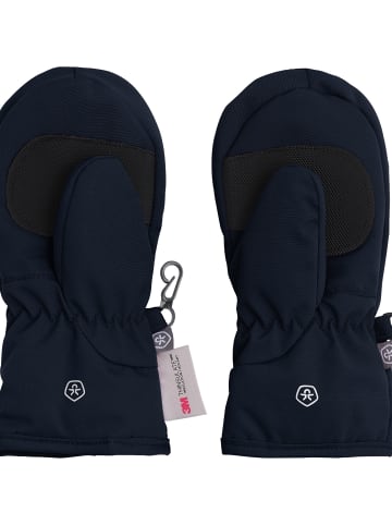 Color Kids Feustling Mittens W. Zipper in Rauchblau