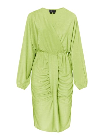 faina Damen Abendkleid Mit Glanzgarn in Limette