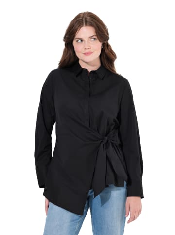 Ulla Popken Hemdbluse in schwarz