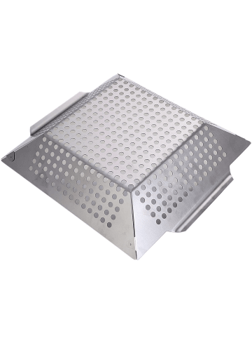 Praknu Grillkorb Grillschale für Gemüse 30 x 35 cm