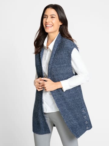 WITT WEIDEN Strickweste in rauchblau-meliert