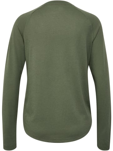 Hummel T-Shirt Raglanärmel Hmlmt Vanja Damen in DEEP LICHEN GREEN