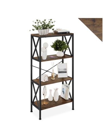 tectake Standregal, 4 Ebenen, inklusive Kippschutz, 61,5 x 31,5 x 133,5 cm