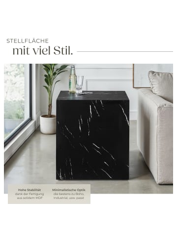 tectake Beistelltisch Inkl. Bodenschoner, Belastbarkeit 45 kg, 45 x 45 x 50 cm