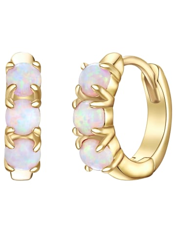 Glanzstücke München Ohrringe aus Sterling Silber mit Opal (synth.) in gelbgold