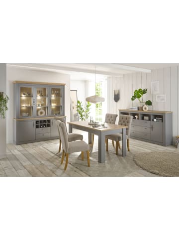 Furn.Design Esstisch grau, Artisan Eiche 160 x 90 cm, Küchentisch im Landhaus-Stil