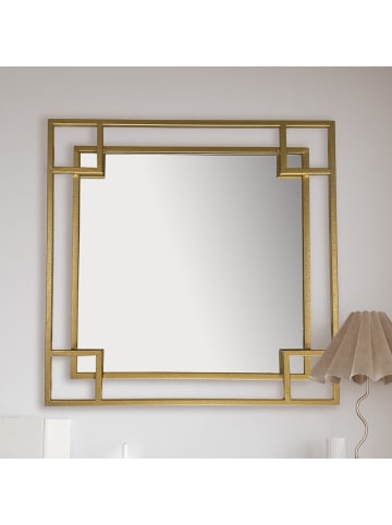KADIMA DESIGN Wandspiegel 80x80 cm Metall Design Hängespiegel , Eisen