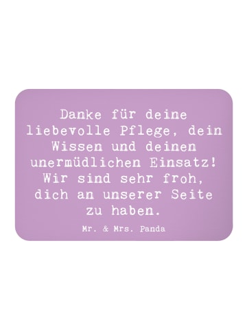 Mr. & Mrs. Panda Magnet Spruch Dankbare Pflegekraft mit Spruch in Lavendeltraum