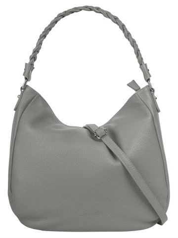 Samantha Look Handtasche echt Leder in grau