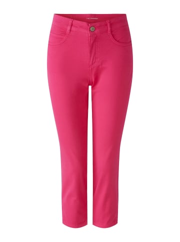 Oui Caprihose slim fit, mid waist in pink