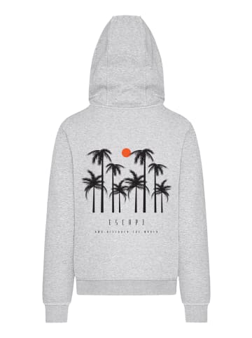 F4NT4STIC Hoodie Escape Discover the World Palm Trees in grau meliert