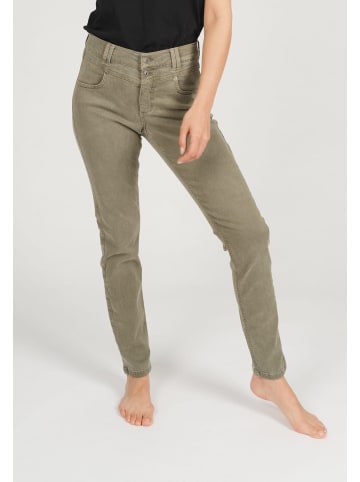 ANGELS  Slim Fit Jeans Jeans Skinny Button mit Coloured Denim in khaki