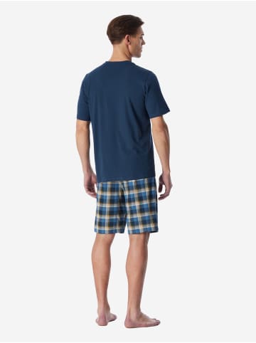 Schiesser Schlafanzug Casual Essentials in deep blue