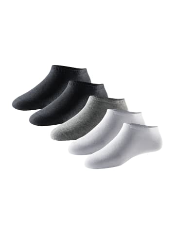 Schiesser Sneaker Socken Bluebird in Schwarz / Weiß / Grau